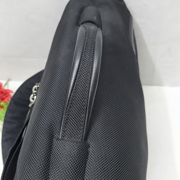 Tumi FXT Ballistic Black Nylon Pushlock Briefcase Messenger Laptop Bag - Picture 6 of 16